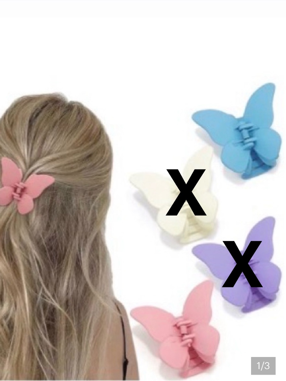 Butterfly Hair Claw Clips Various Colors - Pick 2